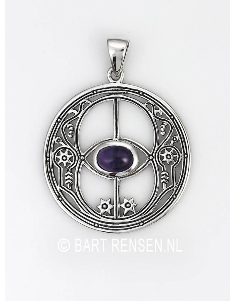 Vesica Pisces pendant - sterling silver