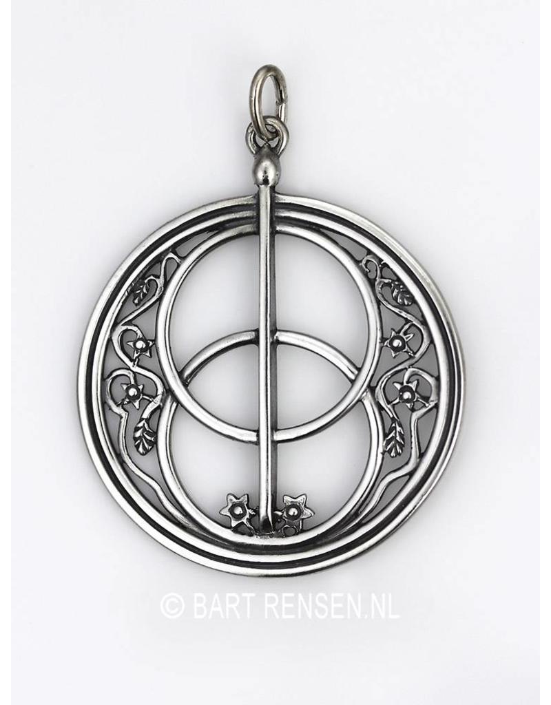 Vesica Pisces pendant - sterling silver