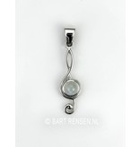 music key pendant - sterling silver