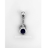 Triquetra pendant with stone - sterling silver