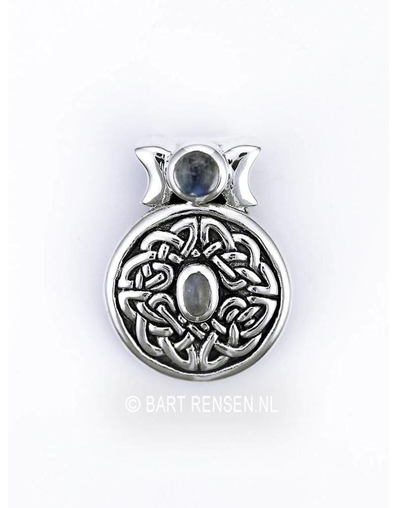 Celtic pendant with stones - sterling silver