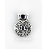 Celtic pendant with stones - sterling silver