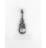 Triquetra pendant with moon-sterling silver