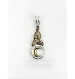 Triquetra pendant with moon-sterling silver