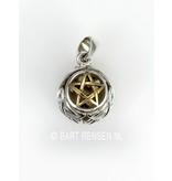 Pentagram Ball pendant - sterling silver