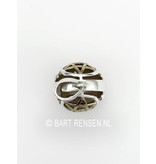 Pentagram Bol hanger - echt zilver