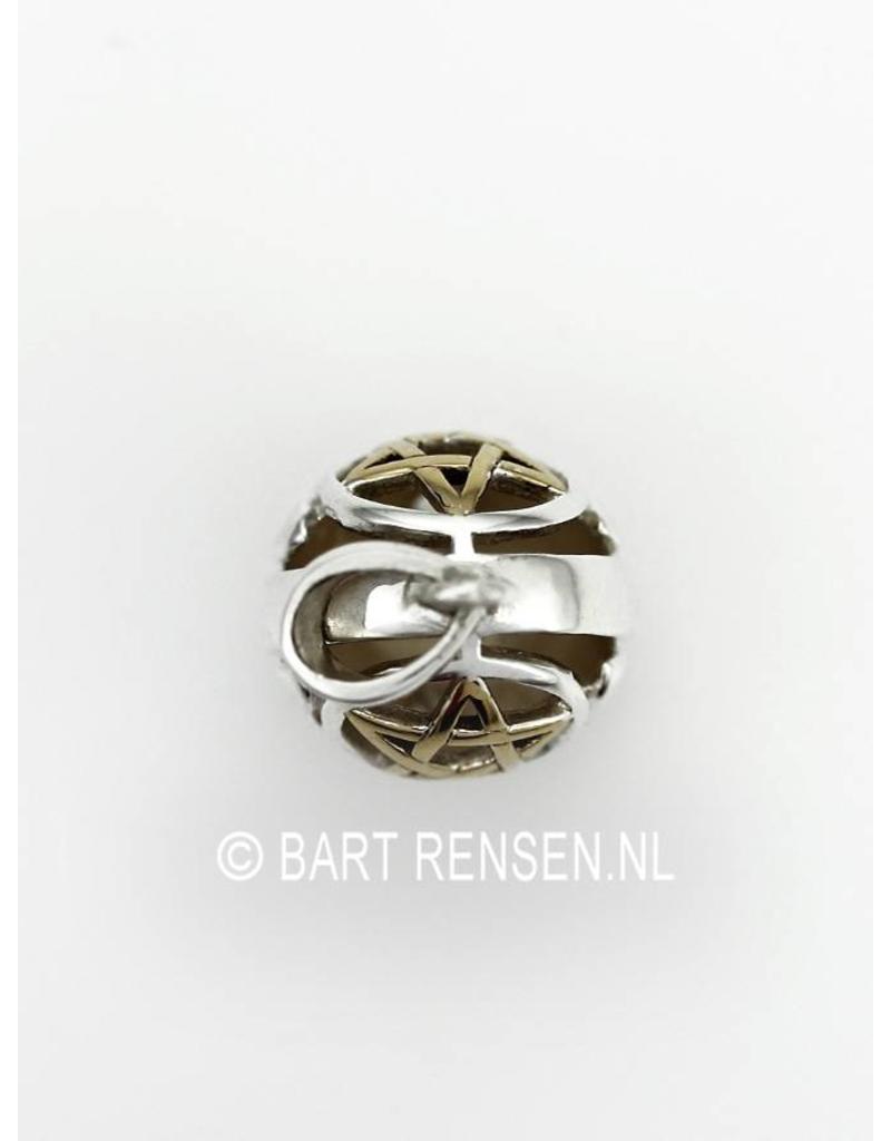 Pentagram Bol hanger - echt zilver