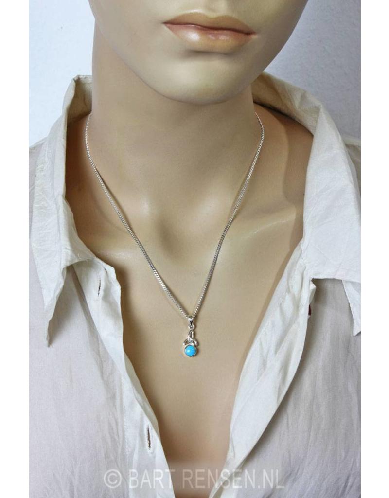 Triquetra pendant with stone - sterling silver