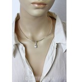 Triquetra pendant with stone - sterling silver