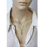 Triquetra pendant with moon-sterling silver