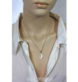 Moon Pendant with mother of pearl - sterling silver