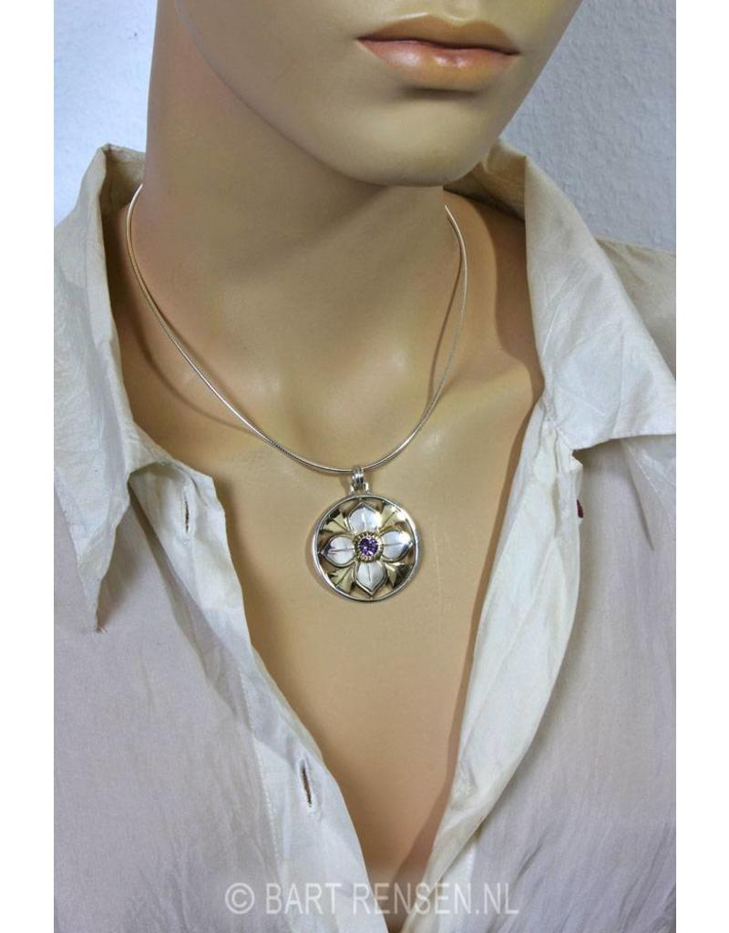 Lotus pendant - sterling silver