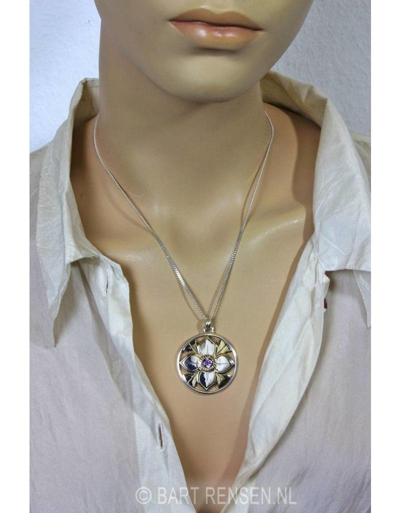 Lotus pendant - sterling silver