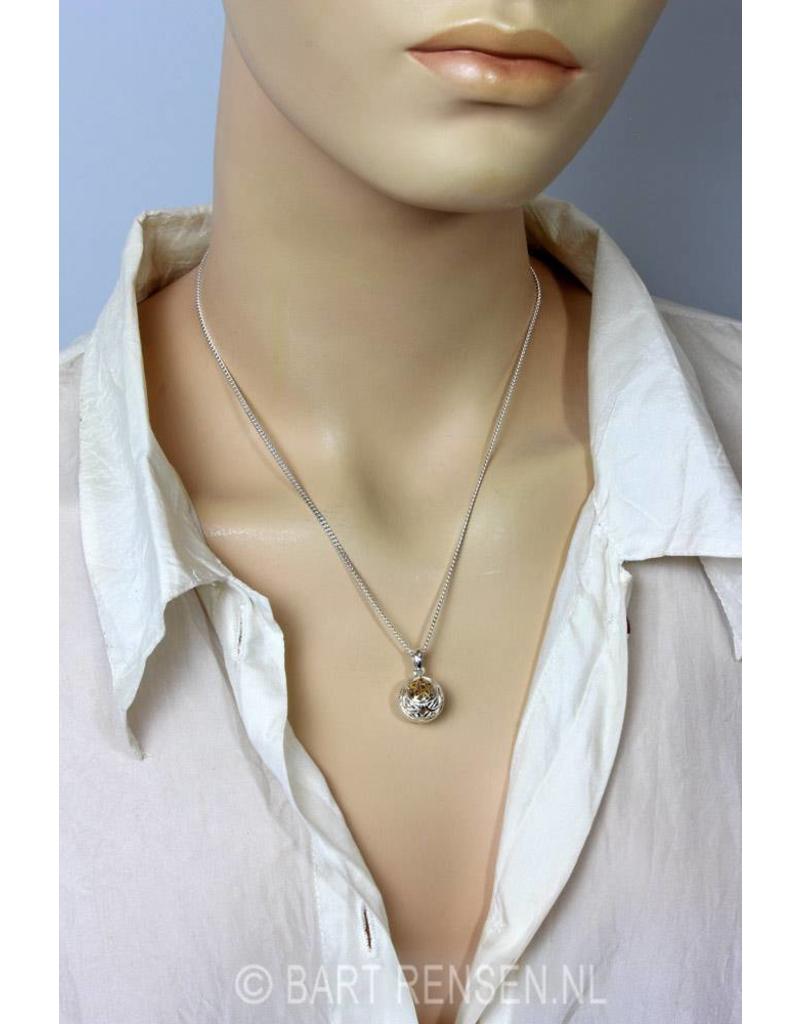 Pentagram Ball pendant - sterling silver