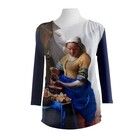 Shirt "Melkmeisje" maten M,L,XL en XXL,