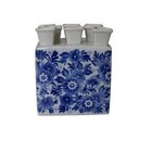 Vierkante Delftsblauwe tulpenvaas