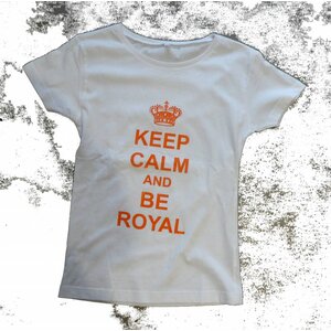 Tshirt "Keep calm and be royal" woman