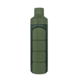 YOS Bottle Wasserflasche mit Pillendose, 1 Tag, 4 Fächer