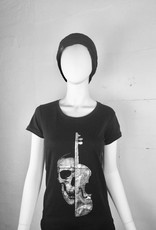 Damen T-Shirt Silver Violin