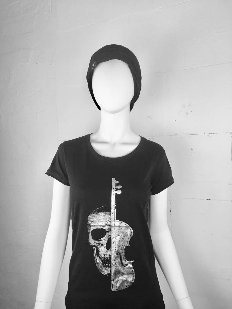 Damen T-Shirt Silver Violin