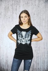 Girls Shirt black Wings flat