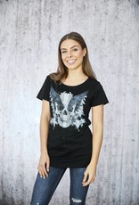 Girls Shirt black Wings flat