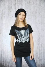 Girls Shirt black Wings flat