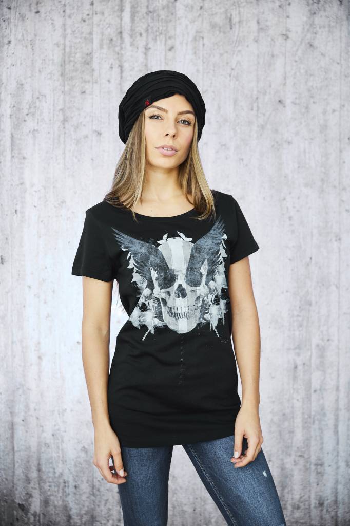 Girls Shirt black Wings flat