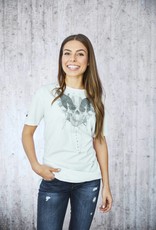Damen Unlimited weiss flat wings T-Shirt