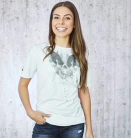 Damen Unlimited weiss flat wings T-Shirt