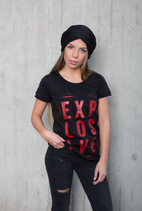 Girls shortsleeve Shirt Explosive black