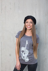 Damen Shirt Geige Anthrazit