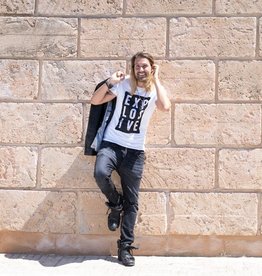 Explosive mens shortsleeve Shirt white