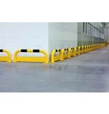 Collision protection barrier with under-run guard - steel