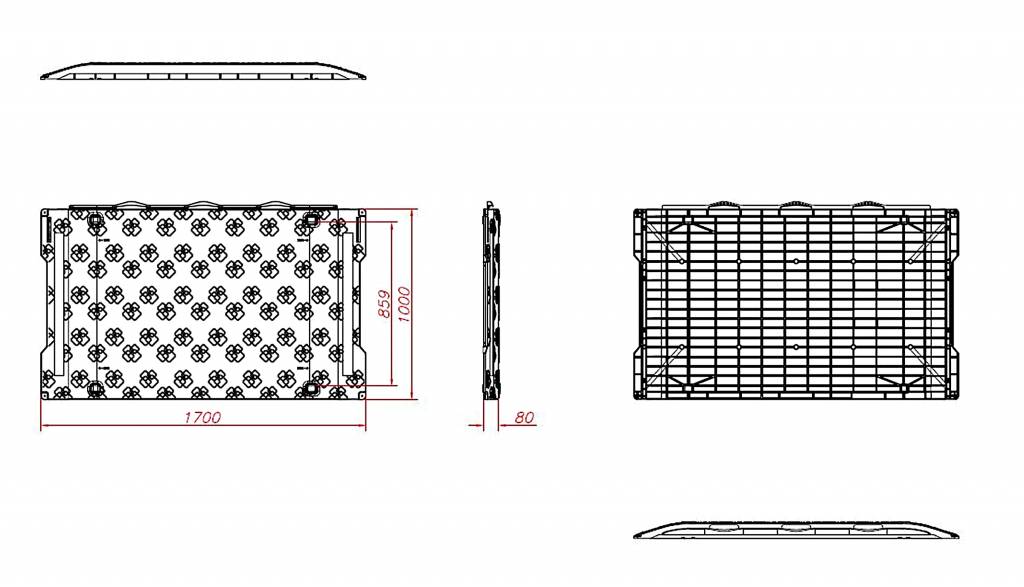 Construction site footbridge - without handrail