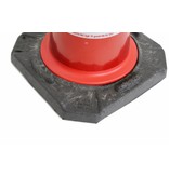 Cône de signalisation 75 cm - entièrement réfléchissant avec pied noir