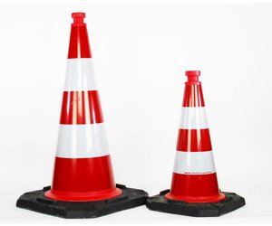 Cône de signalisation - Cone de travaux - Plot de chantier Dimensions  Hauteur 75 cm