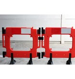 Safety barrier 'Clearpath' in orange polyethylene