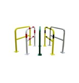 Steel protection barrier with crossbar - Ø 60 mm