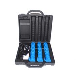 Case with 3 LED traffic batons - rechargeable - orange or blue