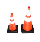 Heavy duty collapsible traffic  cone with integrated LED