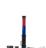 LED traffic baton - blue/red - rechargeable and multifunctional
