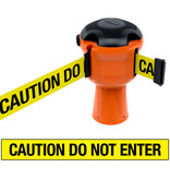 SKIPPER afzetlinthouder met 9 meter geel/zwart lint - CAUTION DO NOT ENTER