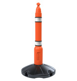 SKIPPER afzetpaal met voetplaat - oranje