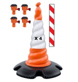 Skipper kegel kit 81 m2 met Skipper kegels en Skipper afzetlinthouders