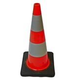 Skipper economy cone set 81 m2 with PU traffic cones and Skipper barrier belt units