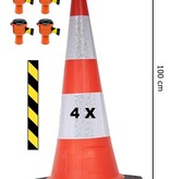 Skipper BIG kegelset 81 m2 met 100 cm Bigfoot kegels en Skipper afzetlinthouders