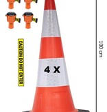 Skipper BIG kegelset 81 m2 met 100 cm Bigfoot kegels en Skipper afzetlinthouders