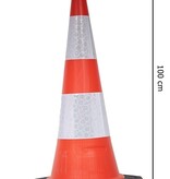 Skipper BIG cone set 81 m2 with 100 cm Bigfoot traffic cones and Skipper barrier belt units