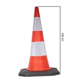 Skipper BIG cone set 81 m2 with 100 cm Bigfoot traffic cones and Skipper barrier belt units